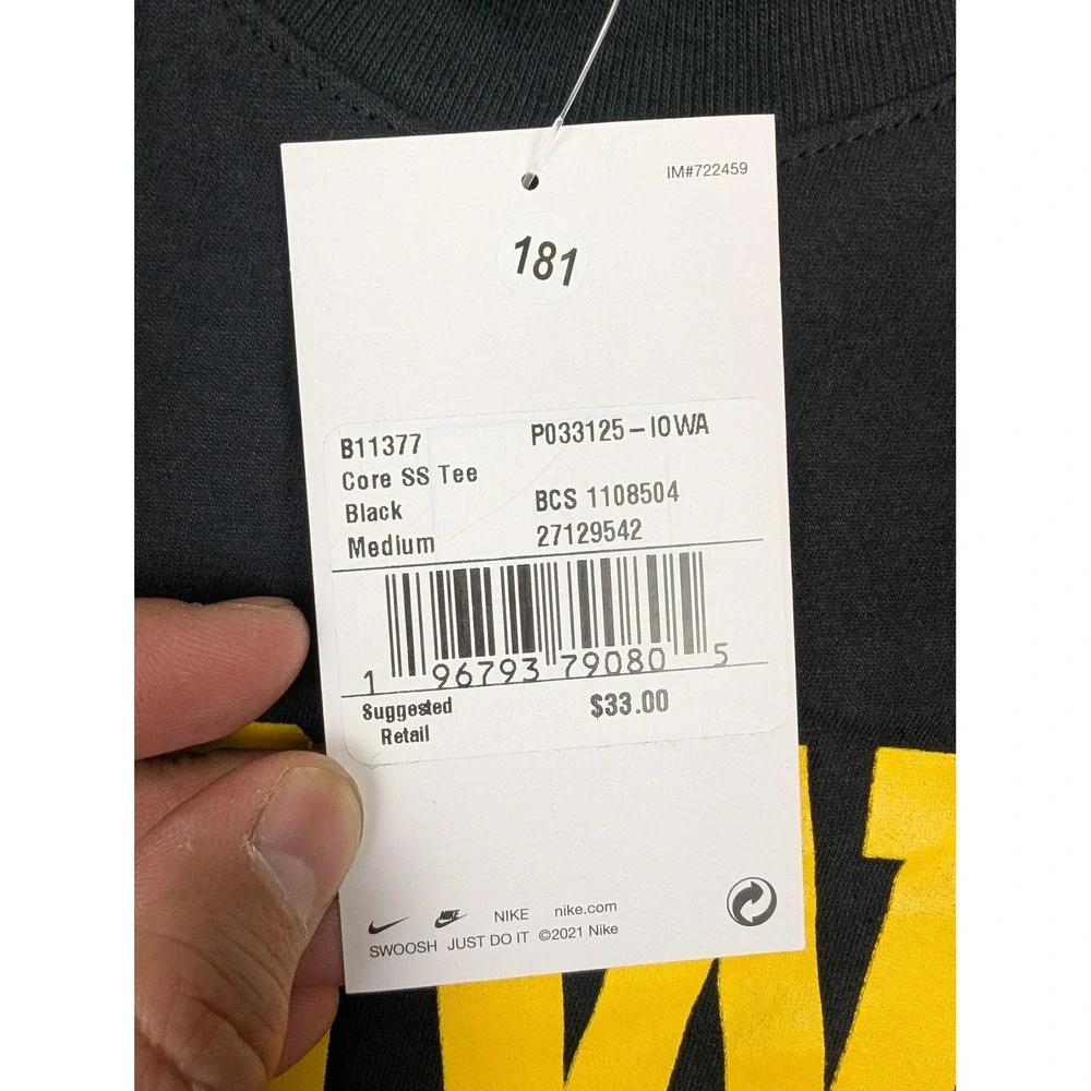 Iowa Hawkeyes‎ Shirt Womens Medium Black NCAA Basketball Clark 22 Nike T-Shirt